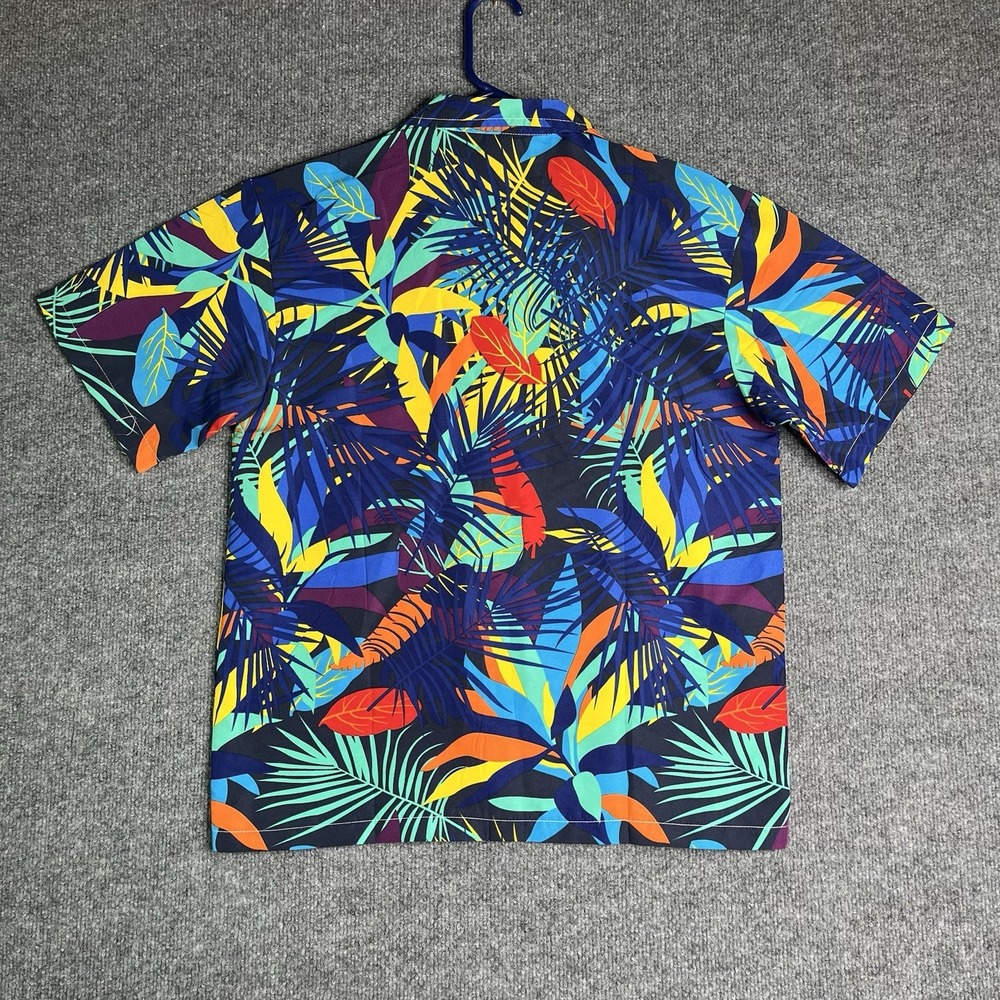 Tailor Pal Love Colorful Hawaiian Shirt Mens Large Button Up Short Sleeve - Picture 6 of 6